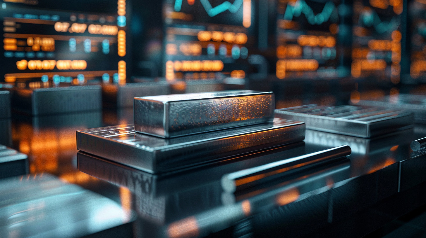Why Are Tantalum and Tungsten Prices Rising – tantalum ingot and tungsten bar in an industrial market scene